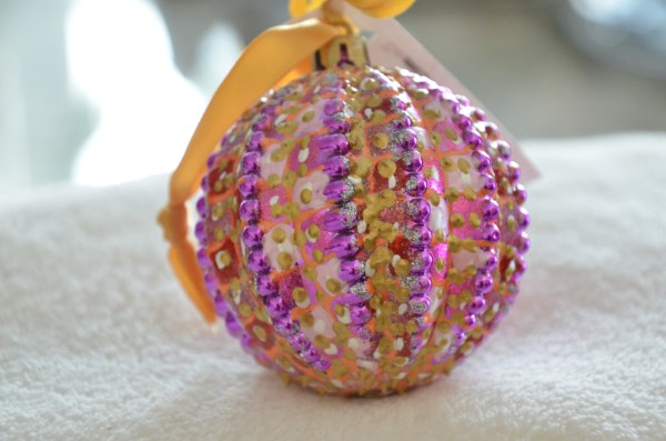 ShatterProof Pink Bead Ball ornament