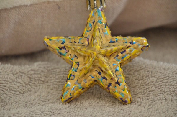 Shatterproof Yellow Star ornament